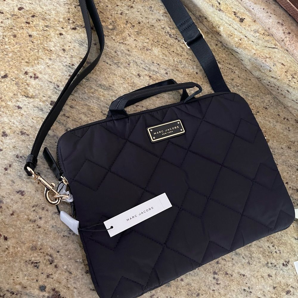 New Marc Jacob quilted laptop bag with strap